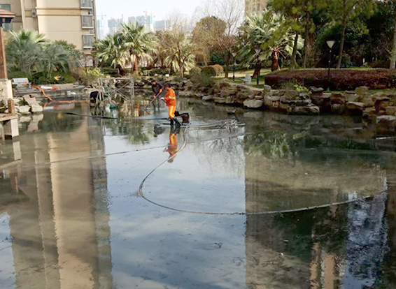 肥城景观池淤泥清理